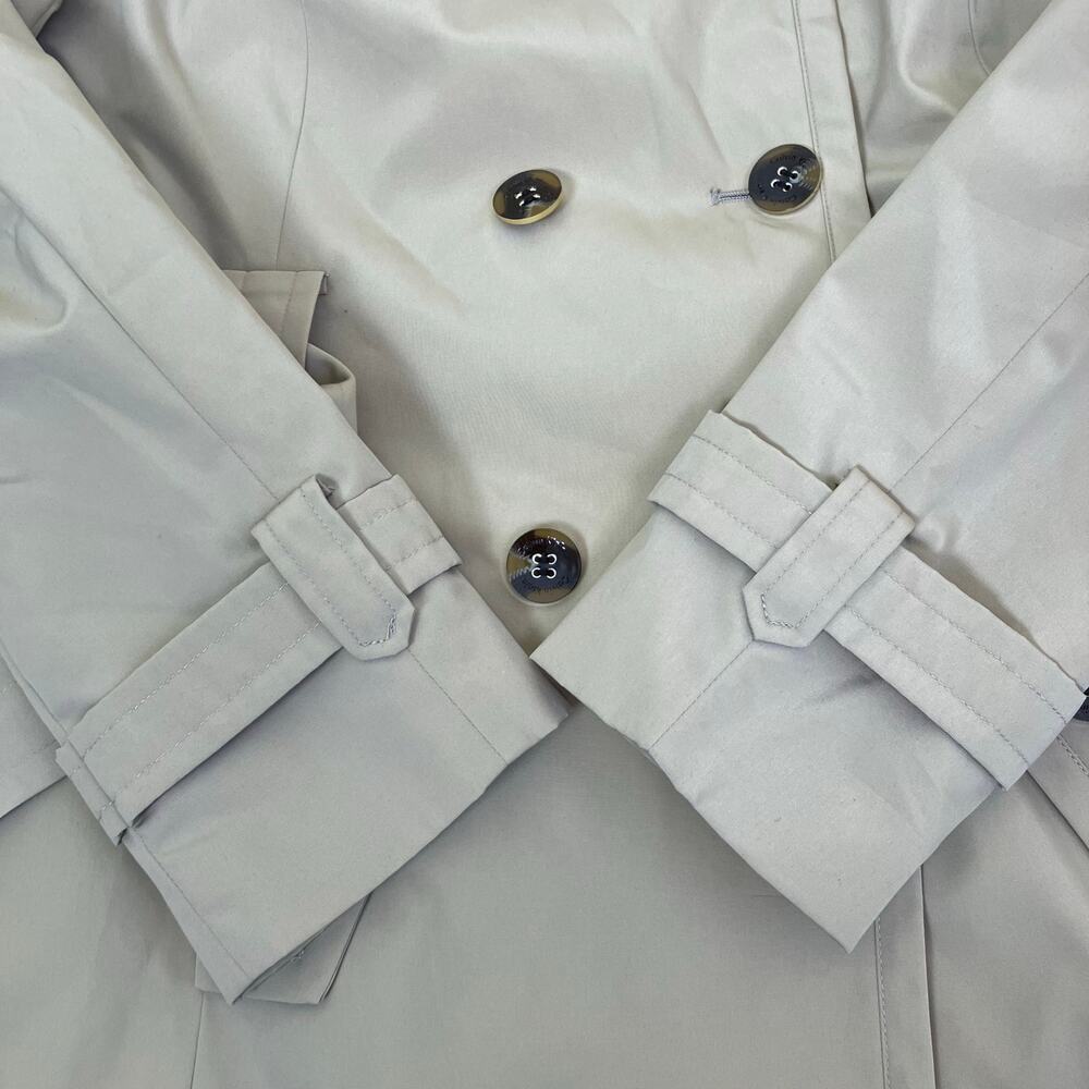 Calvin Klein Classic Khaki Waterproof Double Breasted Trench Coat Belted Fitted - Picture 13 of 16
